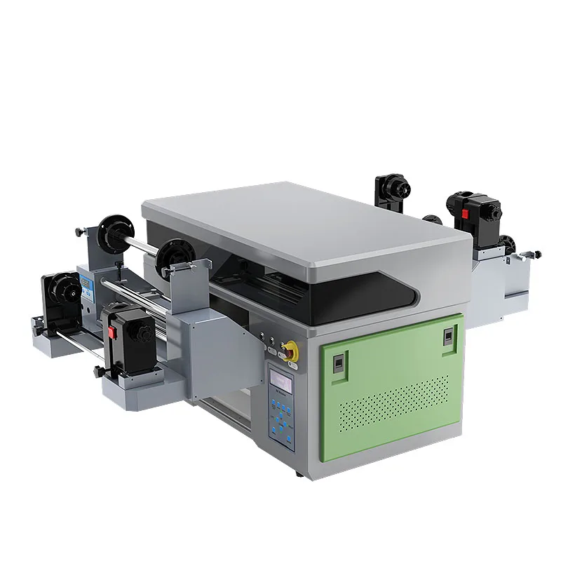 

Small flat coil all-in-one machine self-adhesive bronzing and lettering crystal label sticker