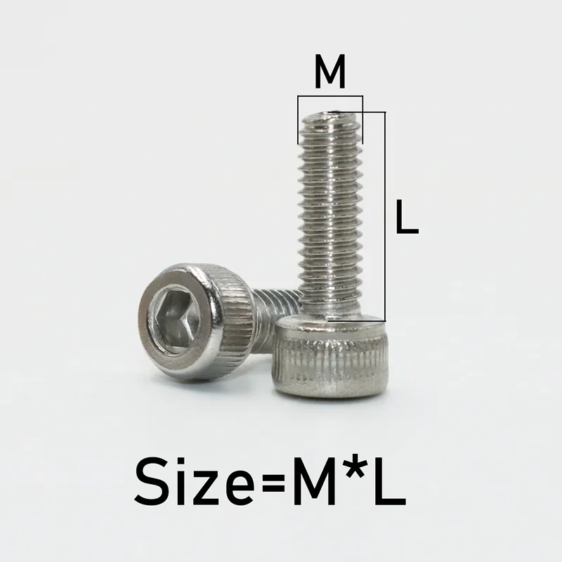 100p 304 aço inoxidável hexágono cabeça soquete parafuso allen m2 m2.5 m3 m4 m5 m6 hex cabeça cilíndrica licença do carro parafuso do computador