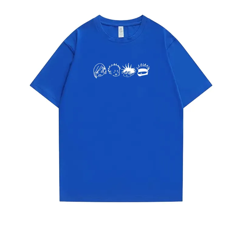 Anime Spell Battle Loose American Pure Cotton Printed Men's and Women's T-shirt New Fashion Trend Casual Round Neck T-shirt