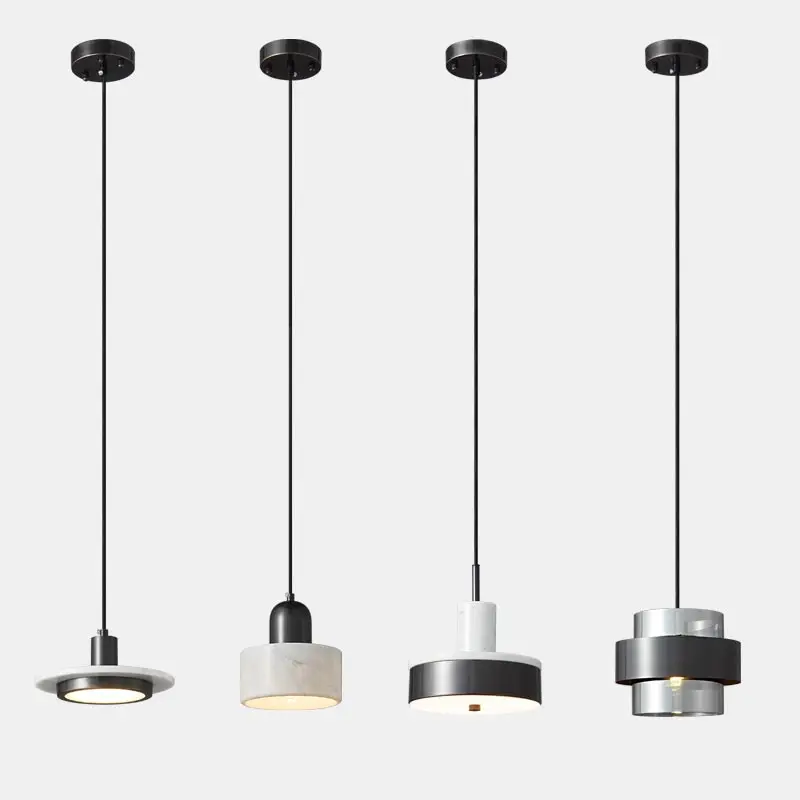 

Modern Led Ceiling Pendant Light Fixture Bedroom Hanging Lamp Bedside Living Room Dining Room Home Decor Real Copper Glass Black