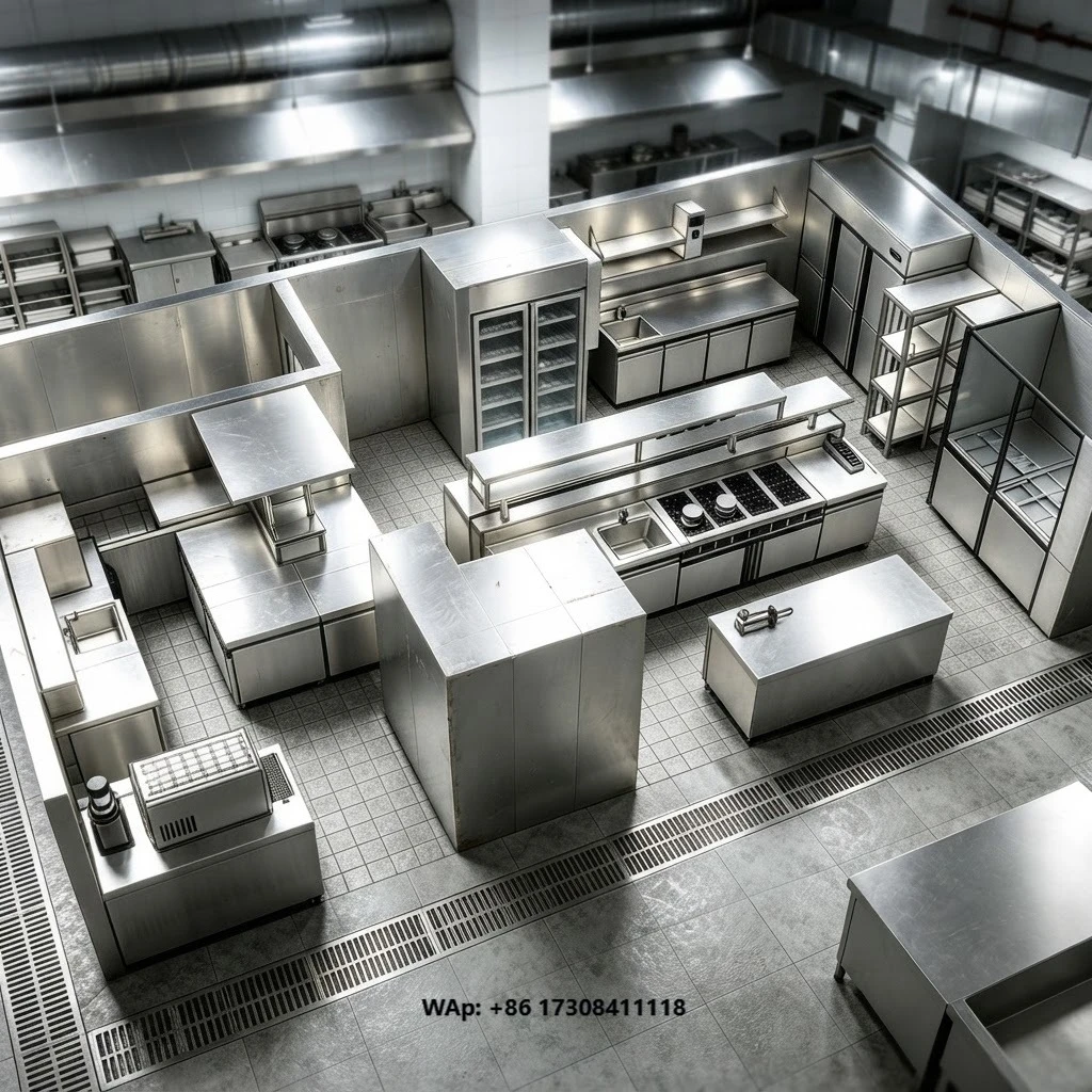 Wiberda Chinese Stainless Steel Commercial Kitchen Equipment for Restaurants and Hotels Gas/Electric Powered Easy Cleaning