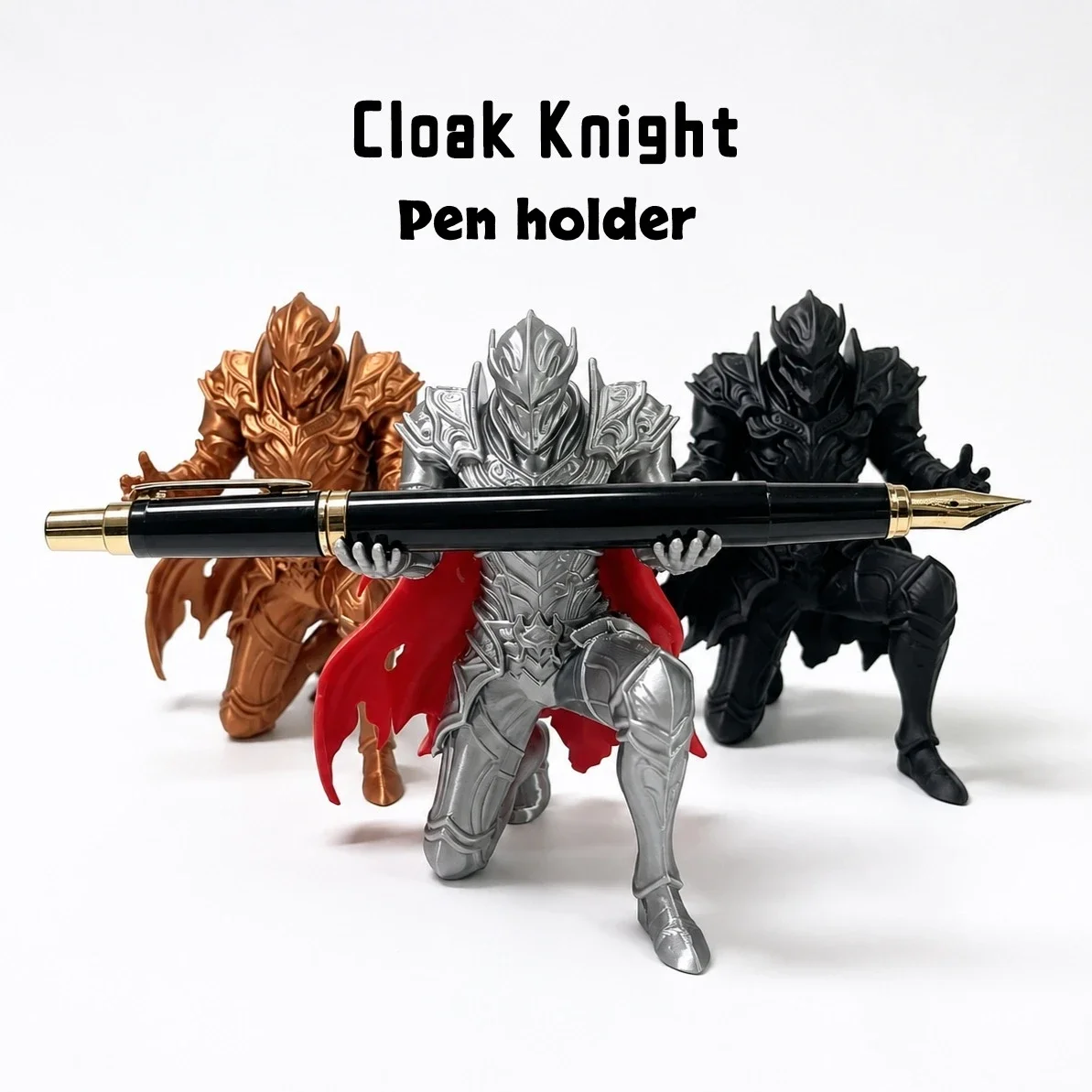 3D Printed Dark Knight Pen Holder - Creative Armor Warrior Pen Stand - Office desktop Storage and Decorative Item Pen Holder