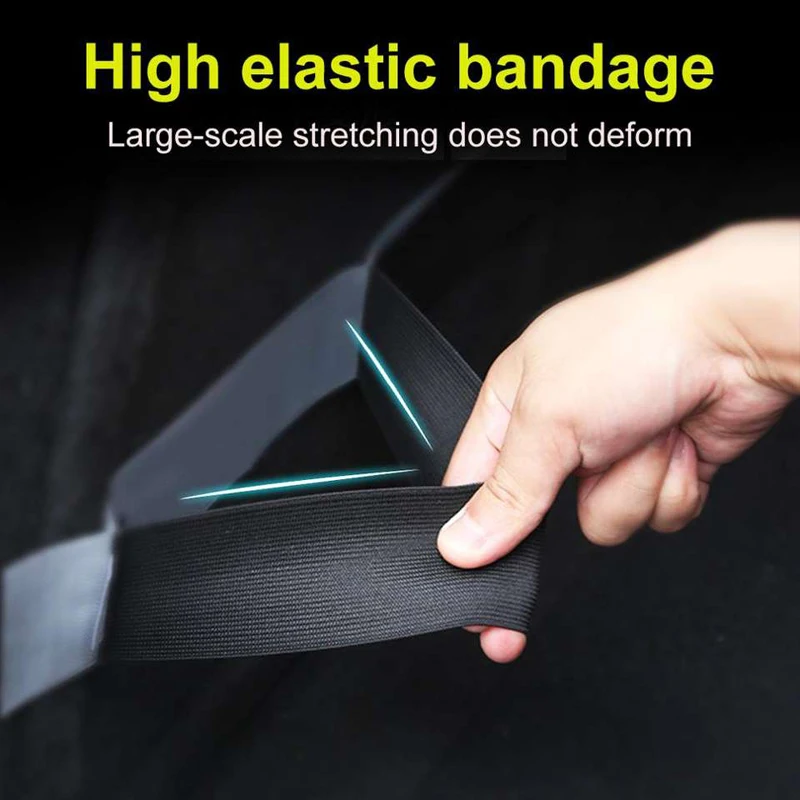 Car Rear Trunk Rope DrawString Fixed Belt Open Tail Box Cover Handle Pull Strap Car Organizer Accessories Mat Protection Pad