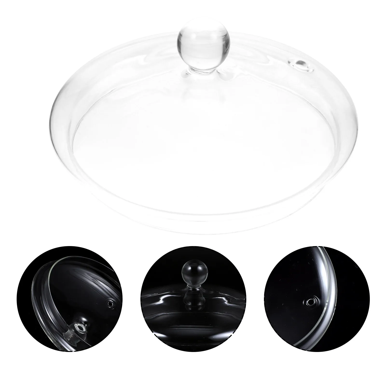 Tapa de cristal para olla, resistente a altas temperaturas, transparente, para cocina, horno y utensilios domésticos