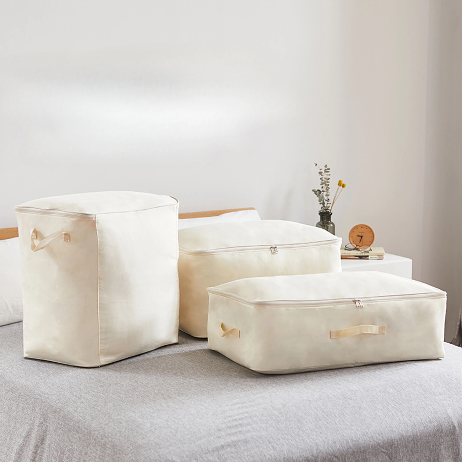 

Минималистичная сумка для хранения одеял из ткани Оксфорд пылезащитный органайзер для хранения одежды шкаф 82L