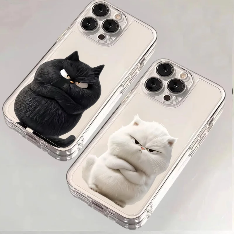 Силиконовый чехол для телефона Funny Cool Cat для Xiaomi Redmi 13C 12C 14C 4G Note 14 13 12 11 Pro Plus 5G 12S 11S 10S 10, мягкий прозрачный чехол