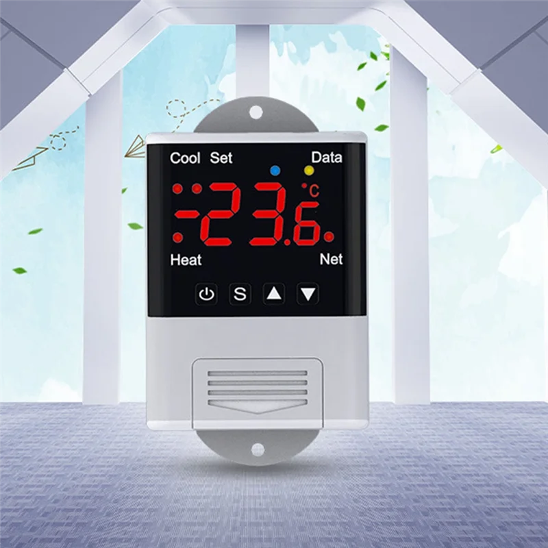 Tuya wifi termostato umidistat 12v 110v 220v controlador digital de temperatura e umidade incubadora de carro automático termorregulador-AT64