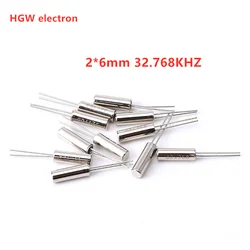 10pcs 2*6MM 32.768KHz 32768KHZ 32.768K 12.5PF 10PPM Frequency Resonator Oscillator Quartz Crystal Cylender