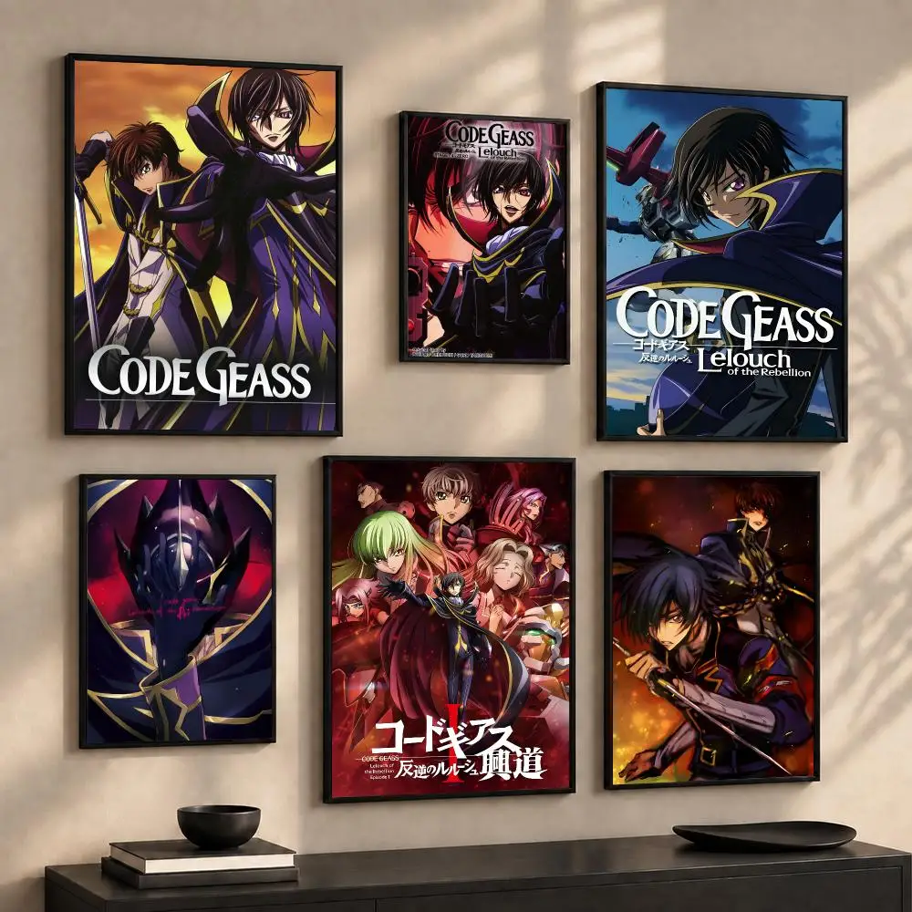 Epic Anime C-Code G-Geass Zero Poster Wall Art Print Sticker for Bedroom Living Room Dorm Office Modern Home Decor Gift