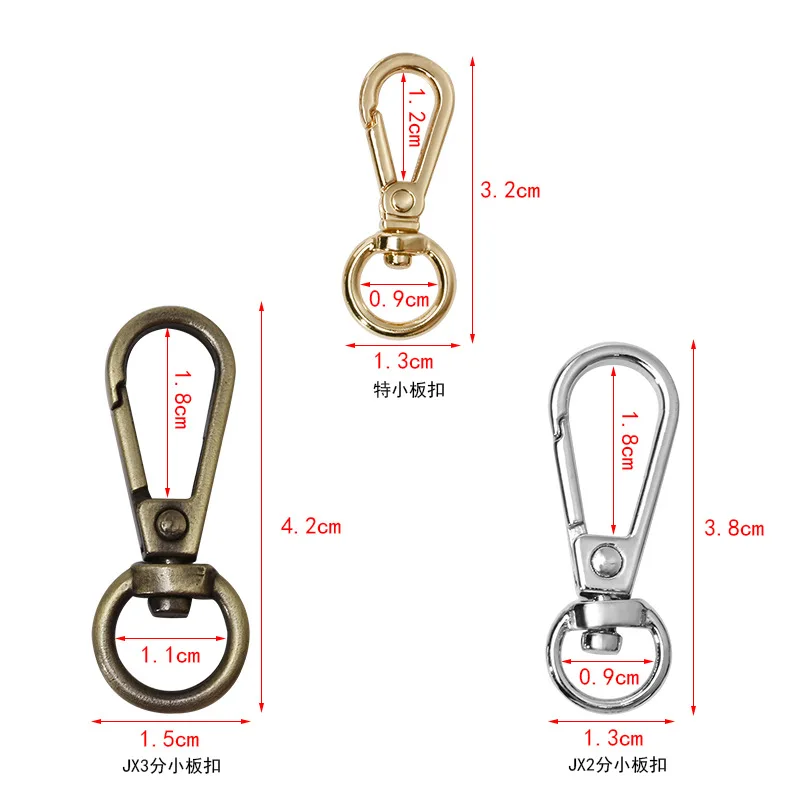 Metal Swivel Lobster Leather Bag Handbag Purse Shoulder Strap Belt Clip Trigger Buckle Keychain Key Ring Dog Chain Collar Clasp