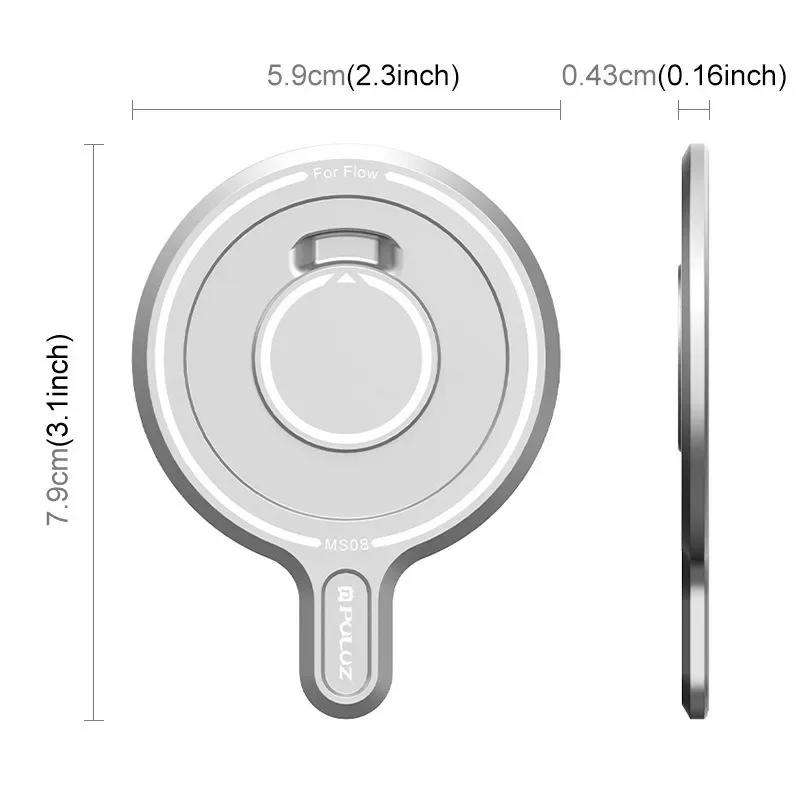 Magnetic Adapter For Insta360 Flow 360° Rotation Gimbal Magnetic Attraction for magsafe Cellphone Action Camera Accessorie