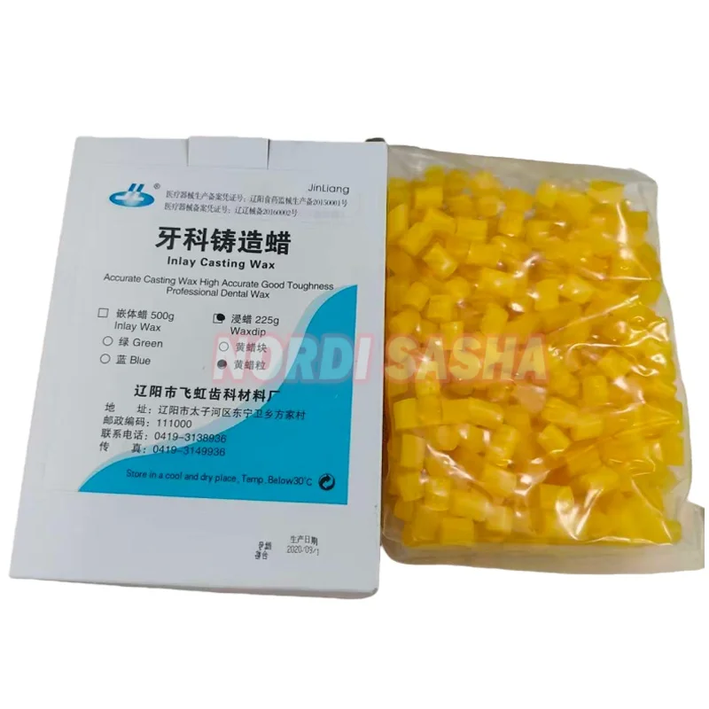 

225 г/пакет, частицы стоматологического воска, желтые воски, капающий воск, грануляющие стоматологические лабораторные материалы для стоматологического инструмента