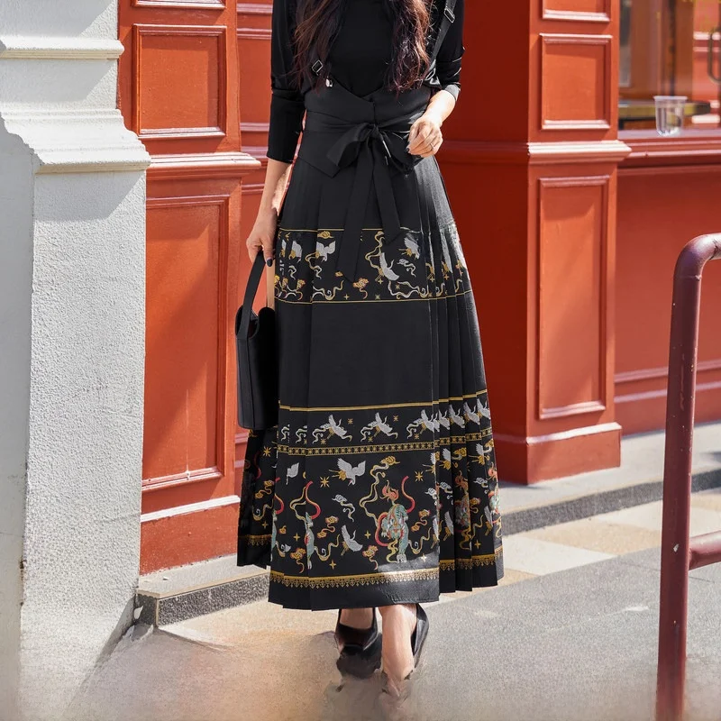 

G-Neutral Embroidered Sa Skirt Spring Summer New Arrival A-Line Long Skirt Polyester Fiber Midi Skirt