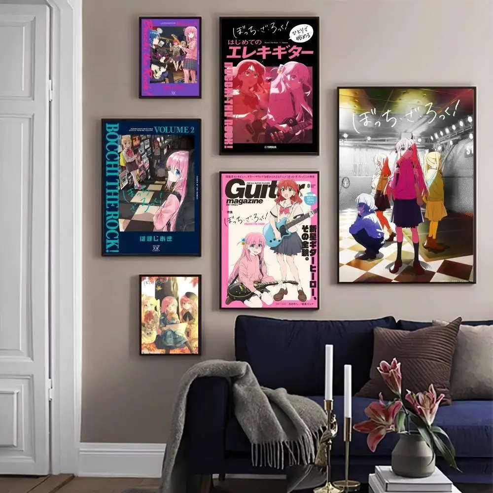 Bocchi The Rock Poster Good Quality Prints and Posters Vintage Room Bar Cafe Decor Home Decor