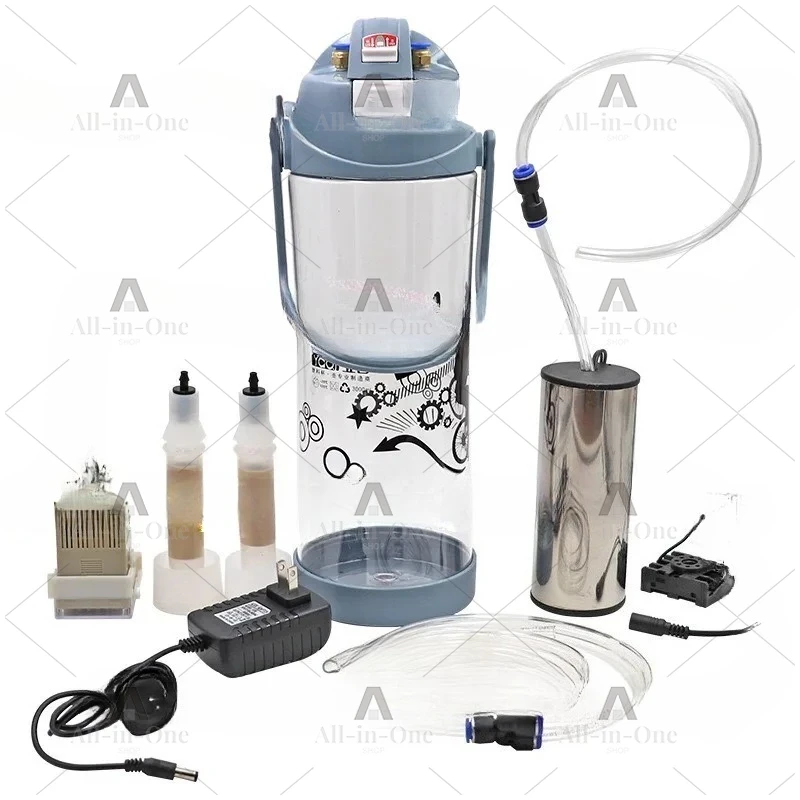 Cow Milking Machine Portable Electric Impulse Milker Double Teats Manual Milker Automatic Vacuum Pump Penis Milking Machine