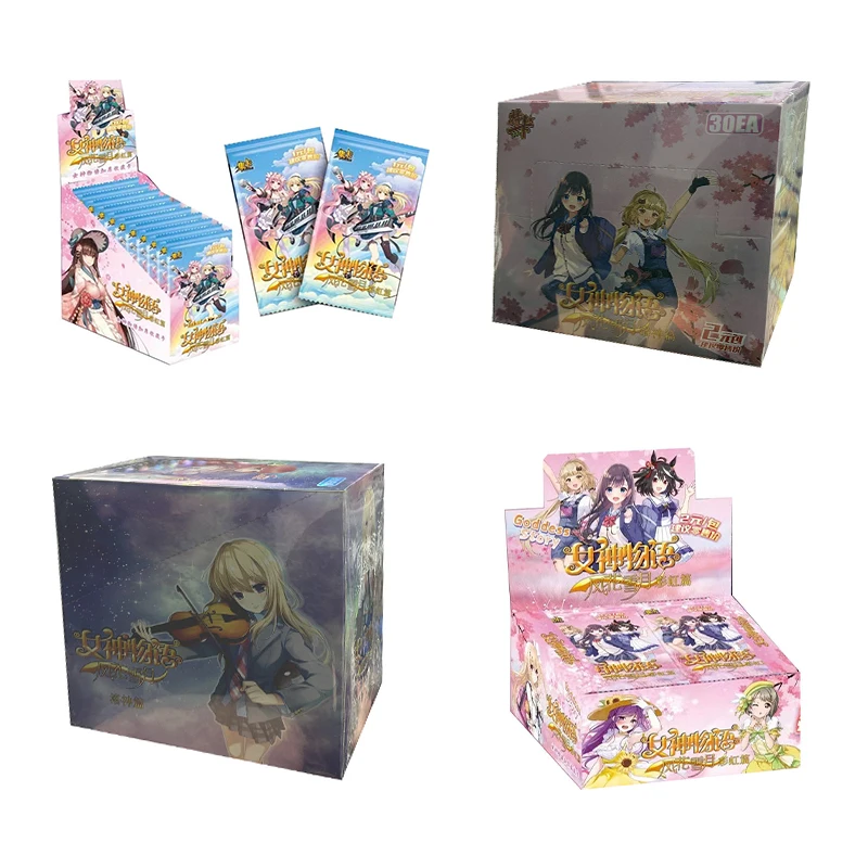 여신 이야기 애니메이션 TCG 부스터 디스플레이 트레이딩 카드 게임 와이푸 만화 NS 2025 팬들을 위한 어린이 청소년 및 성인용