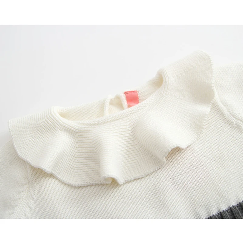 Neugeborenen 2025, Kinder Strampler Baby Mädchen Langarm Stricken Strampler Mädchen Patchwork Overall Kleidung Frühling Herbst Outfit – Detail 7