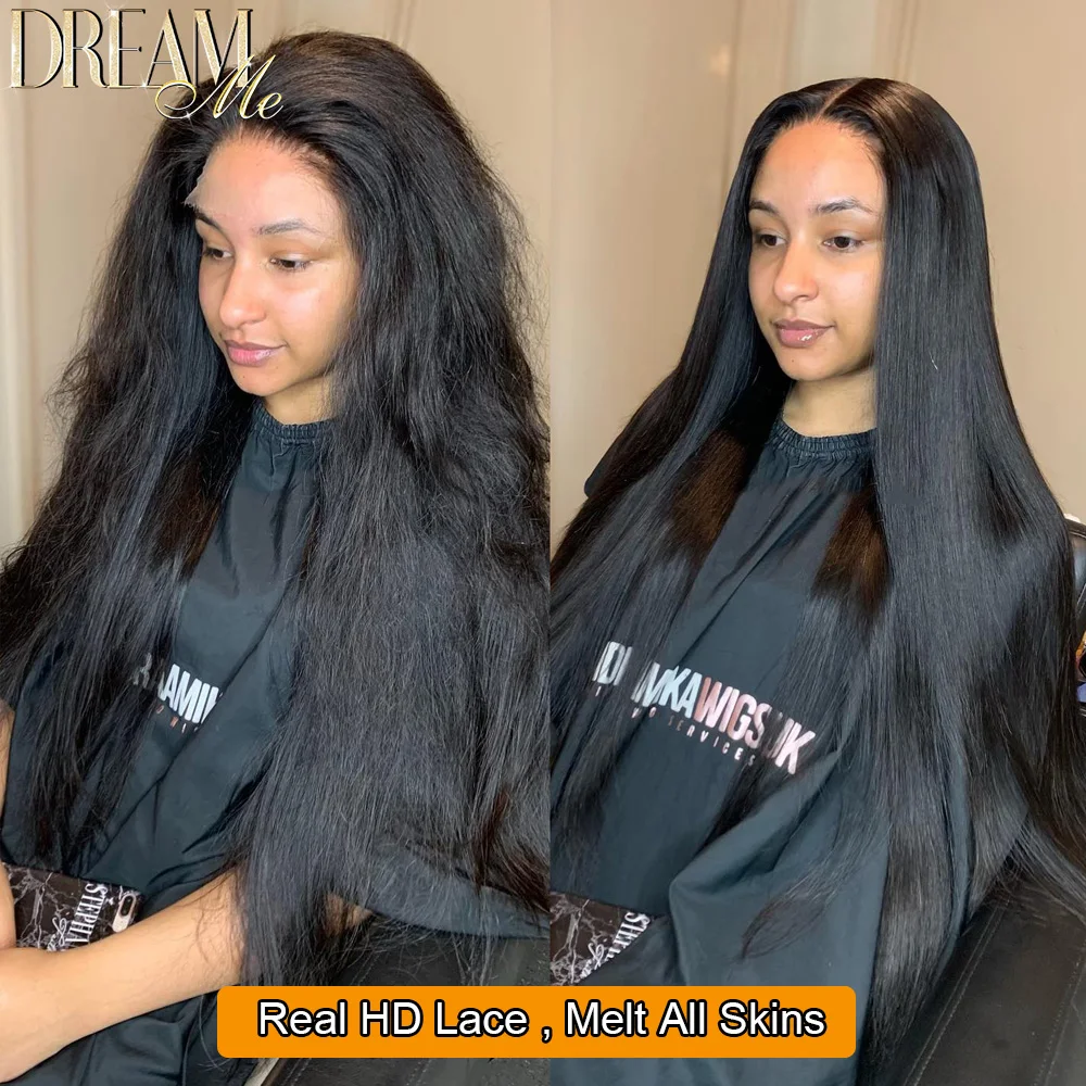 Real HD 4x4/5x5 Lace Closure Wig Pre Plucked Straight Wigs 13x4/13x6 HD Transparent Lace Frontal Human Hair Wig Brazilian Hair