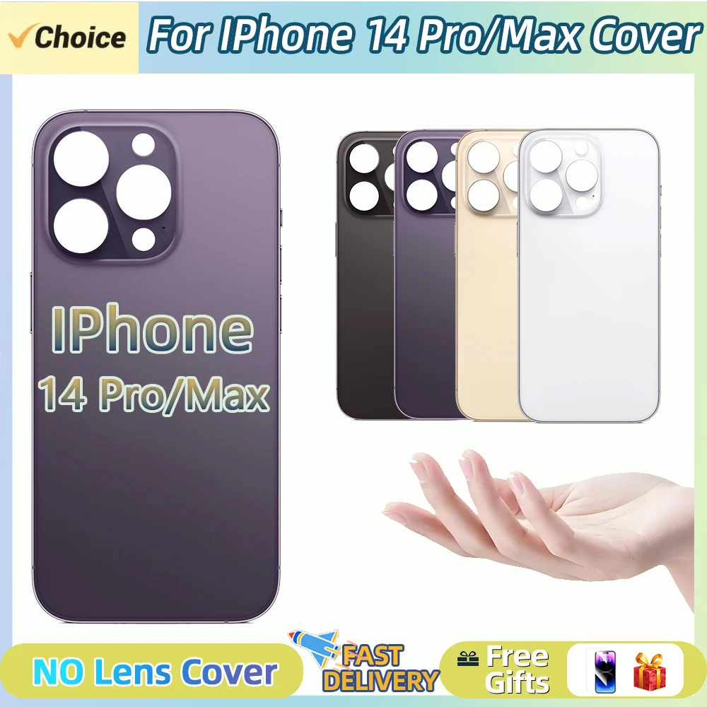 For iPhone 14 Pro/14 Pro Max Glass Back Cover  No Lens Rear Housing Panel Cover For iPhone 14 Pro/14 Pro Max Repair Spare Cover