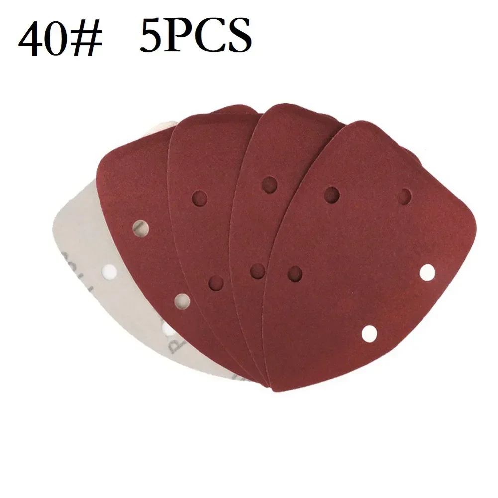 

5PCS 140*98mm Sandpaper Triangle Hook & Loop Triangle Sander Sand Paper Sanding Disc For Polishing Abrasive Tools Accessory