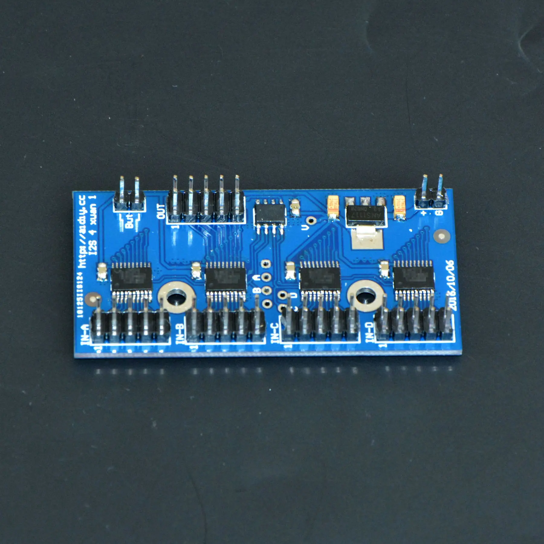 Four Channel Audio I2S/IIS Switching Module, Choose One from Four, I2S Buffer Expansion, I2S, Choose One from Four Channels