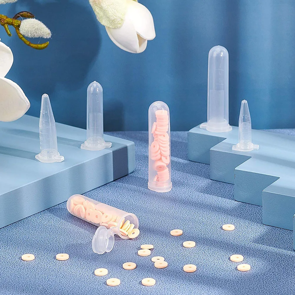 

200pcs Tubes 10ML Polypropylene Round Bottom Scale Laboratory Test Sample Vials Biochemistry Experiment