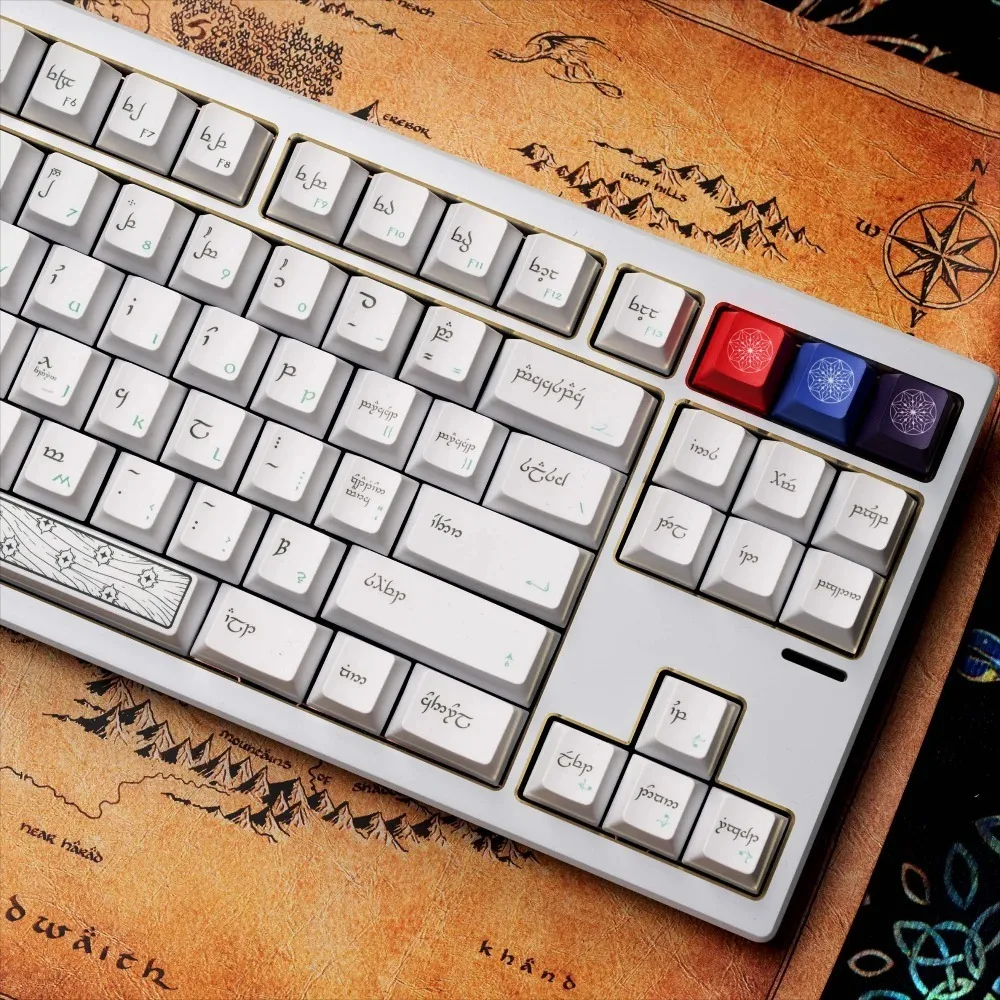 O1NEM Silmaril Theme Keycaps Set 288keys PBT Custom Keyboard Cap Cherry Profile KeyCap for Mechanical Keyboard Accessories Gifts
