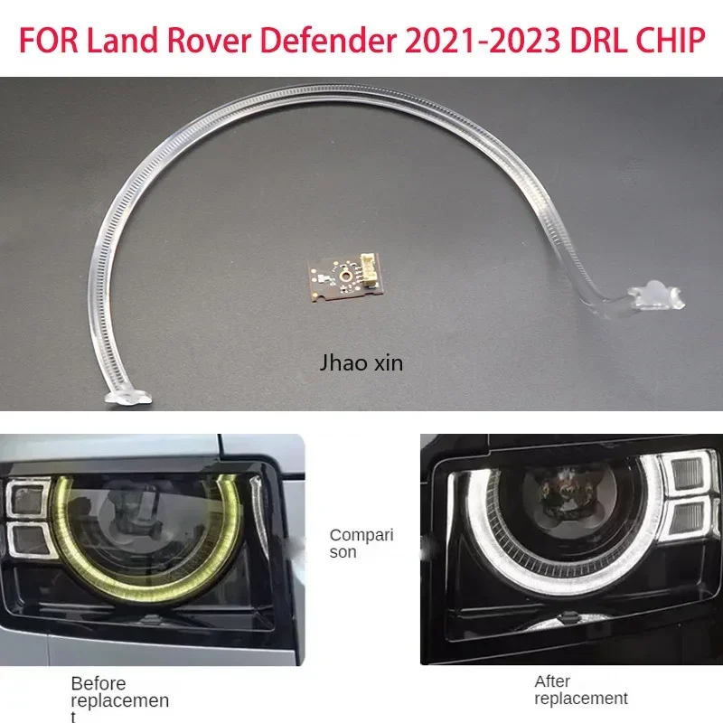

FOR Land Rover Defender 2021-2023 Car Headlights DRL Light Strips Angel Eyes Chip Ballast Module Illumination Repair Accessories