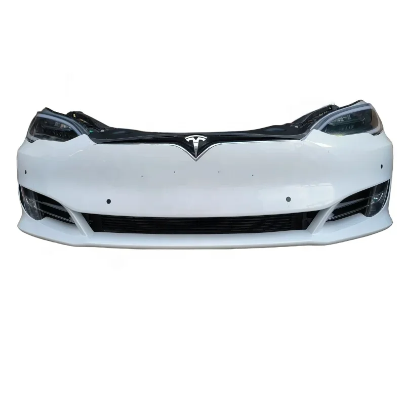 For Tesla Model S 2016-2021 Front Bumper Assembly Body Kit Front Face Assembly With Headlight Original Used Suitable