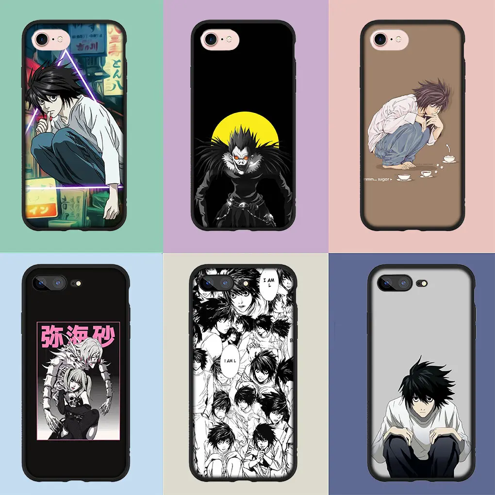 Rem Misa Deaths Note L Ryuk kira Cover Phone Case for Apple iPhone 15 14 Plus 13 12 Mini Pro Max XR + 13Pro 14+ 15+ Funda Casing