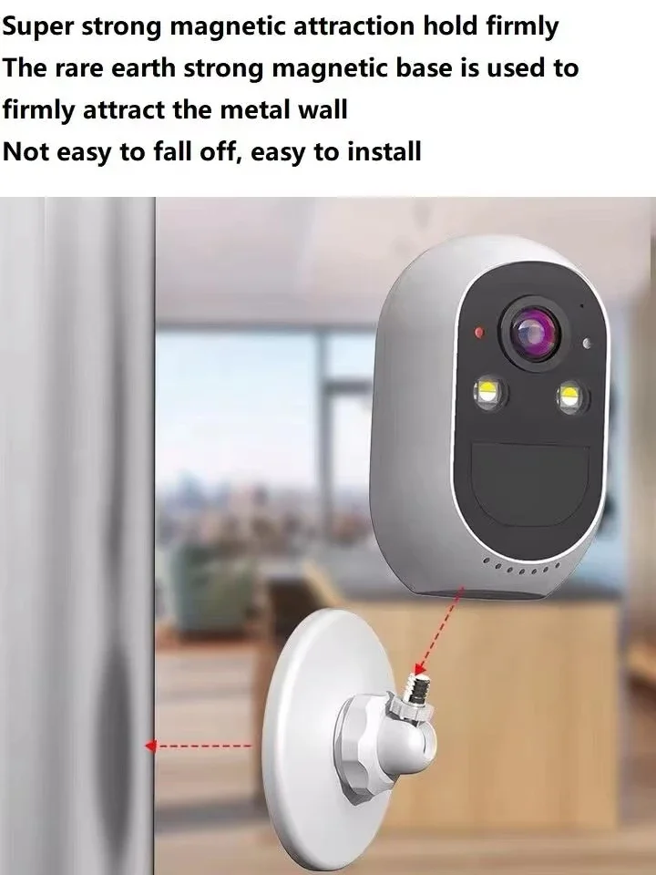 Nvr LCD di sicurezza da 10 pollici con telecamera di sicurezza Wi-Fi wireless a 4 batterie Sistema CCTV notturno colorato per le aziende domestiche