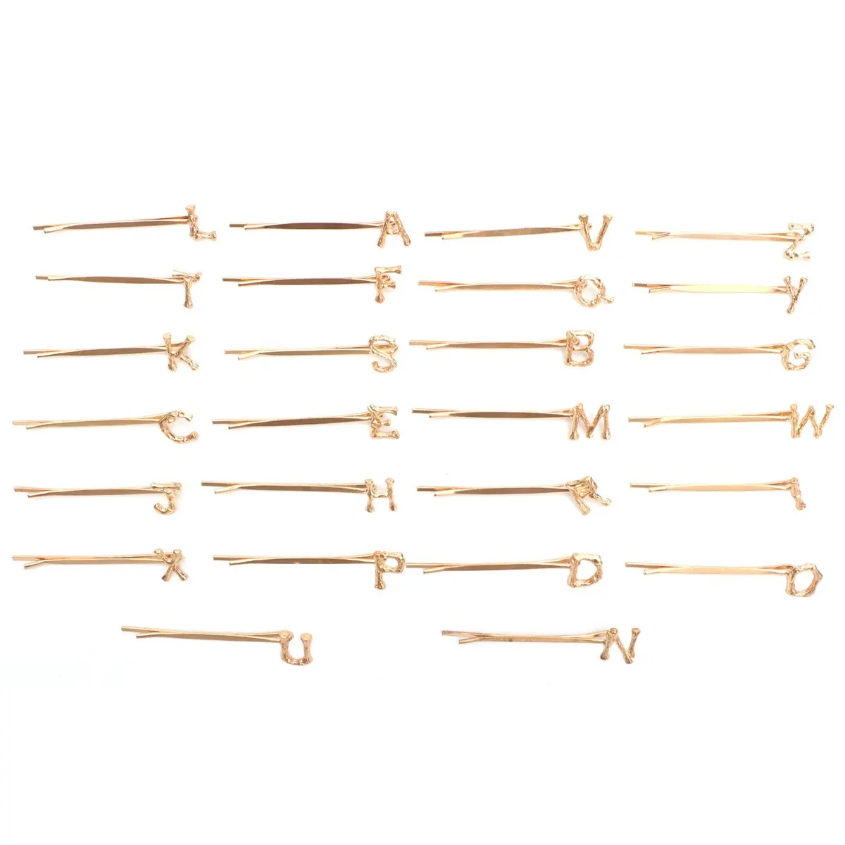 

26 Pcs Hair Clips Cute for Bobby Barrettes Golden Women Decorations French