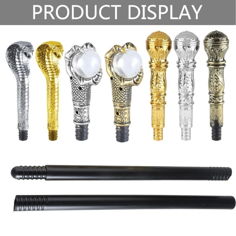 5ASD Snake Cobras Cane Pharaoh SCEPTER PIMP WIZARD ATTROMEN HALLOWEEN COSPLAY