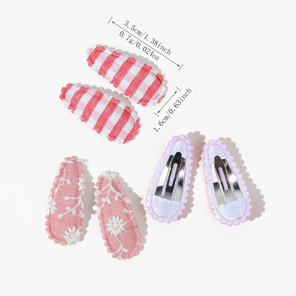 10/16 قطعة مشبك شعر فتاة القطن محكم BB كليب لطيف ملون الأزهار لون الحلوى مطابقة طفل المشابك الطفل إكسسوارات الشعر هدية