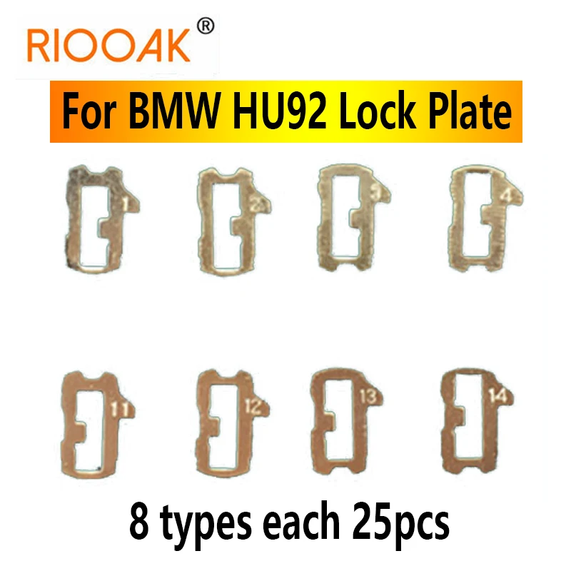 

200pcs/lot 8 Types HU92 Car Lock Reed Plate For BMW Auto Locking Plate Brass Material Repair Accessaries Kit 10pcs+ Spring