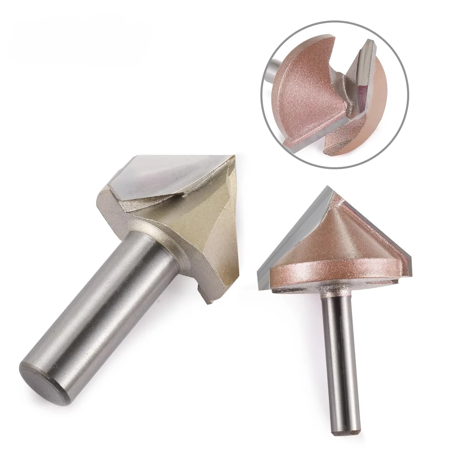 RU TIDEWAY V Shape Wood End Mill Router Bit for Engraving