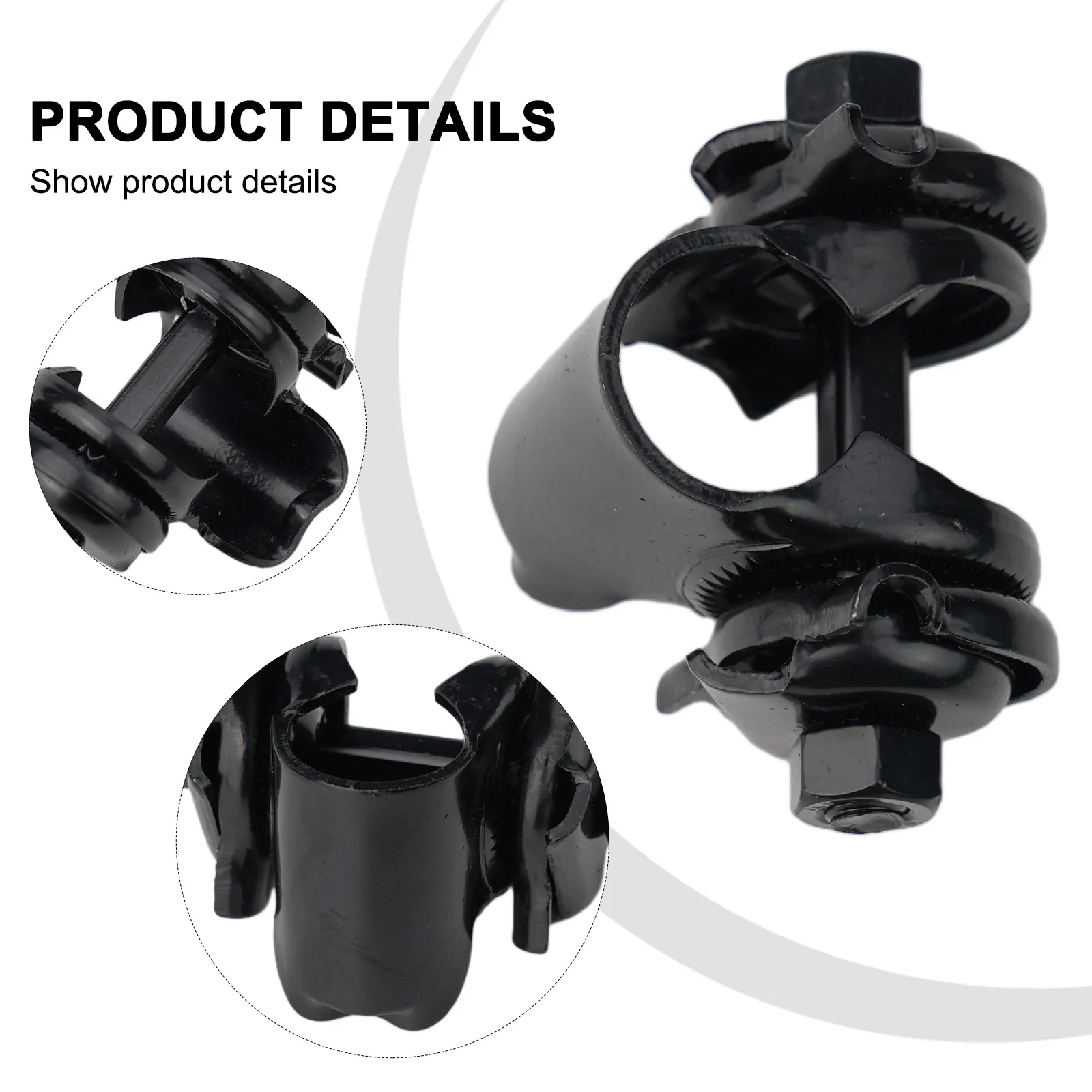 Outdoor Saddle Fixed Clip Seatpost Adapter Bicycle Saddle Clamp Concave Convex Tight Bite Black Sawtooth For 24mm Saddle Mouth