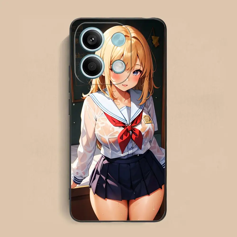 JK زي مدرسي فتاة جراب هاتف ل Xiaomi Redmi ملاحظة 14 13 12 11 S برو زائد 4G 5G الطباعة الملونة واقية غطاء الهاتف الذكي #6