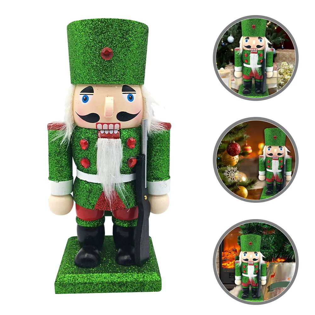 

Wood Nutcracker Craft Festival Soldier Decoration Break Resistant Texture Christmas Supplies Xmas Tabletop Decor