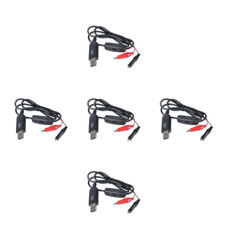 Durability USB to Alligators Clip Connectors Wire 18AWG Alligators Clip with USB Connectors for DIY Power Supply Line