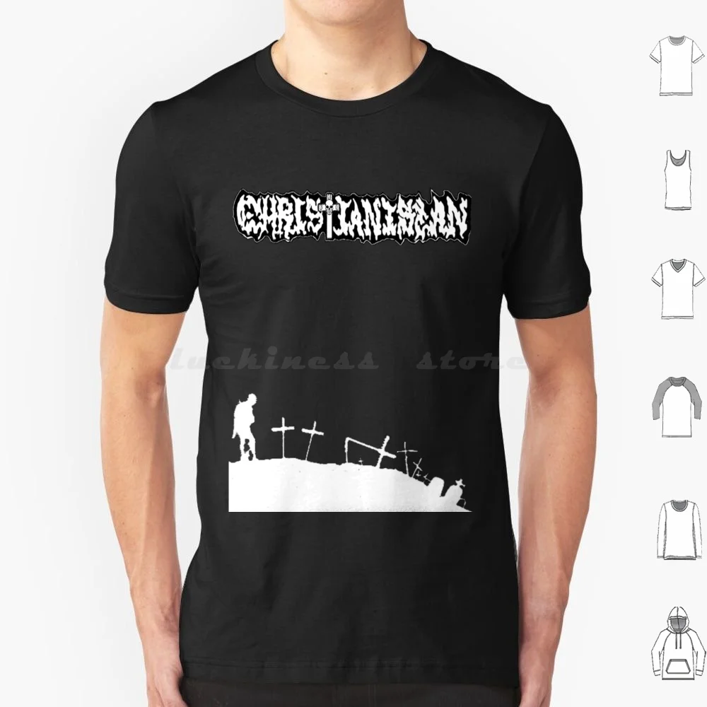 Christianistan démo couverture t-shirt 6xl coton Cool t-shirt christianisme Snotrokitz Uranium mort corbeau septique tumor croûte Punk