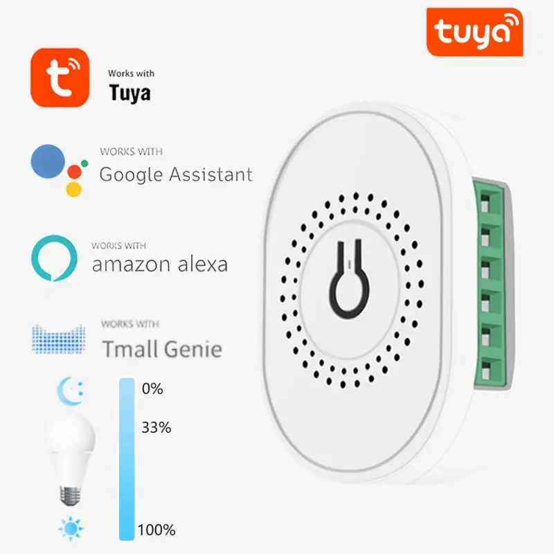 

1-5PCS Tuya Wifi Mini DIY Smart LED Dimmer Switch Light Module Smart Life APP Remote Voice Control Work With Alexa Google Home