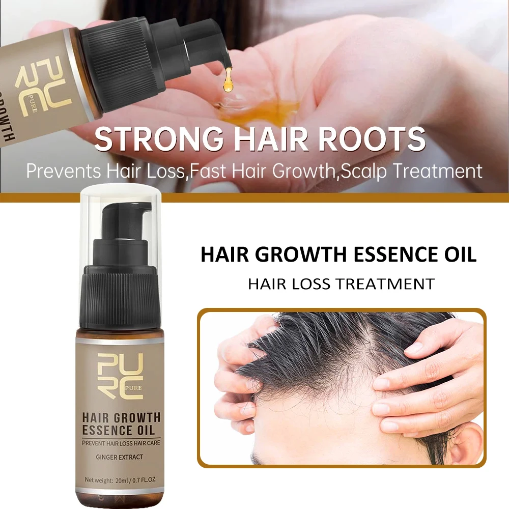 

PURC Ginger Hair Oil Improves Scalp Environment Strengthening Root Essence Oil Hair Care Products for Men Women