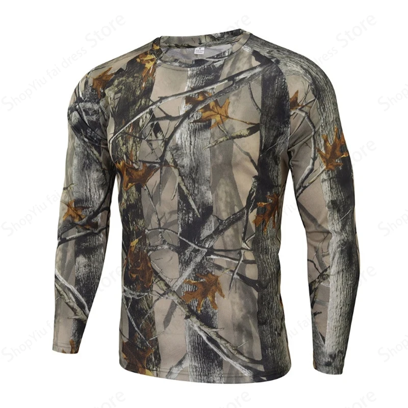 Men\'s Long Sleeve T-shirt 3d Camouflage Print Graphic T Shirts Men Women Fashion Fitness Tops Tees Outdoor Top Camo Clothing