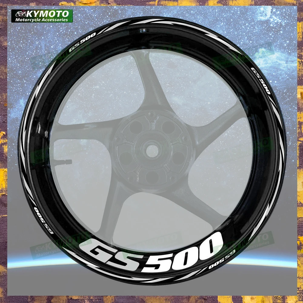 

For GS500 GS 500 reflective motorcycle stickers 17 inch front and rear rim stripe decals off-road fairing accessories decoration