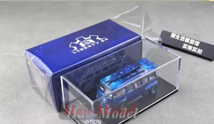 Liberty64 1/64 For VW T1 Kombi Car Model Alloy Diecast Simulation Toys Boys Birthday Gifts Hobby Display Collection Blue