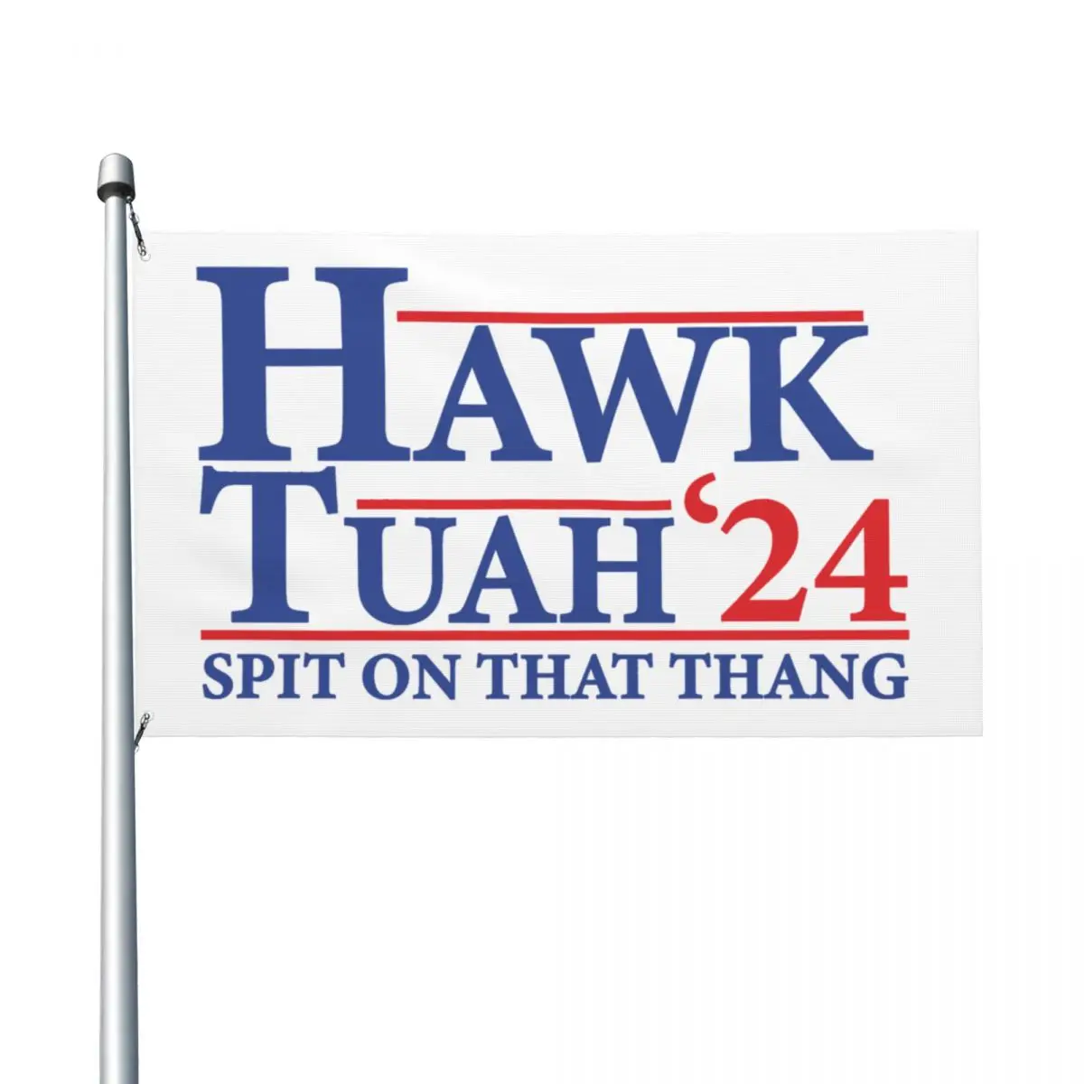 2024 Hawk Tuah President Candidate Parody Flags Durable Indoor Outdoor Banner Spit on That Thang Home Garden Flags