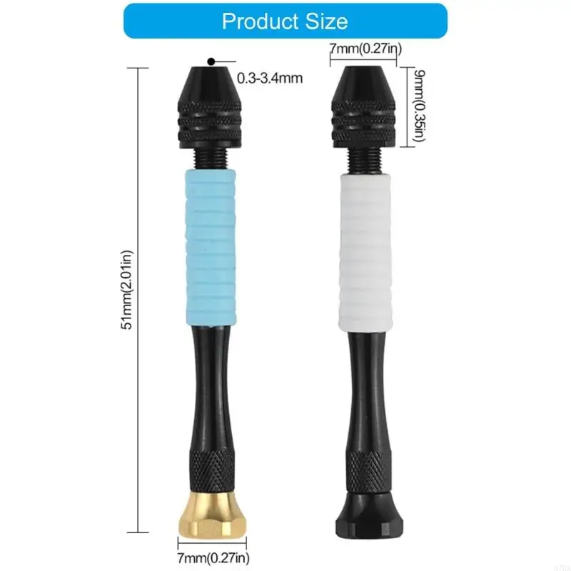 Handheld Multipurpose Manual Drill Grip Suitable For 0.3-3.4mm Bits For Electronics Repair And Outdoor Camping Use 87HA