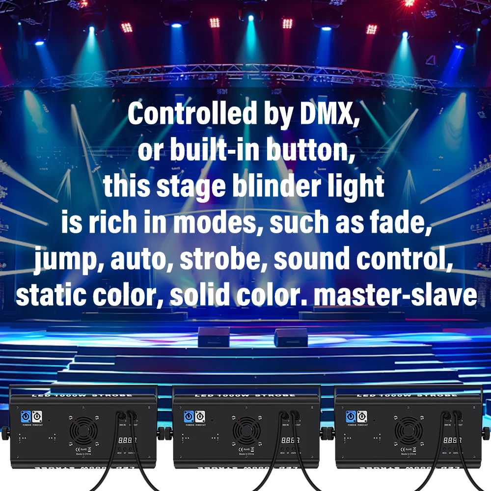 LED Stage Strobe Light For Parties 2in1 W+RGB Strobee DJ Disco Club Bar Family Gathering High Bright Flashing Stage Effect Light
