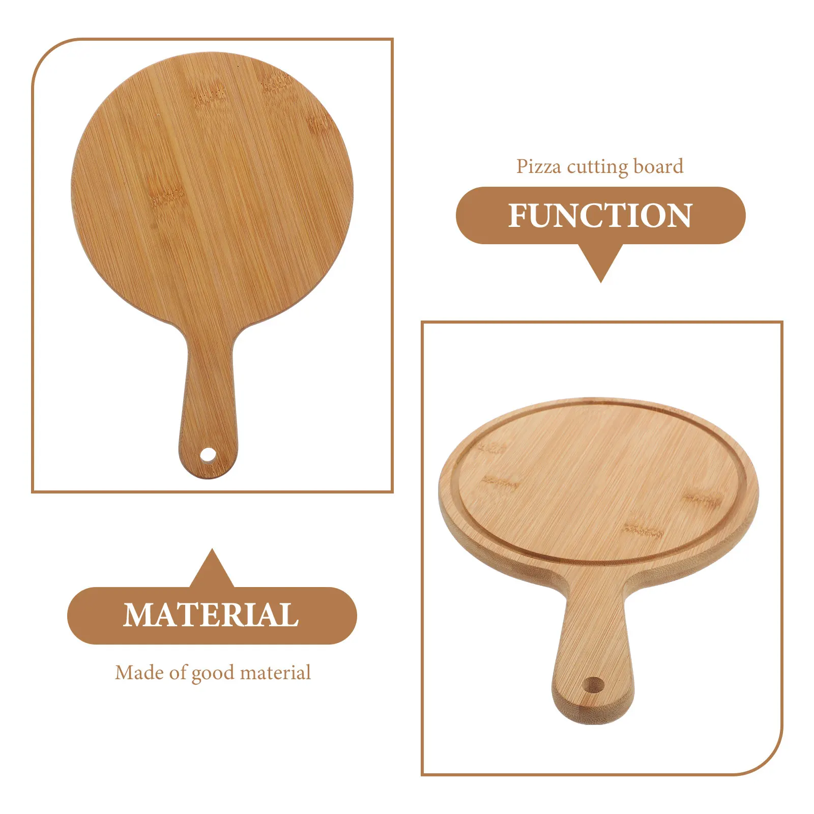 

1pcs Round Board Inch Easy Clean Smooth Edge Tray Cutting Board Cake Bread Food Serving Plate Pizza Plate Pizza Tool